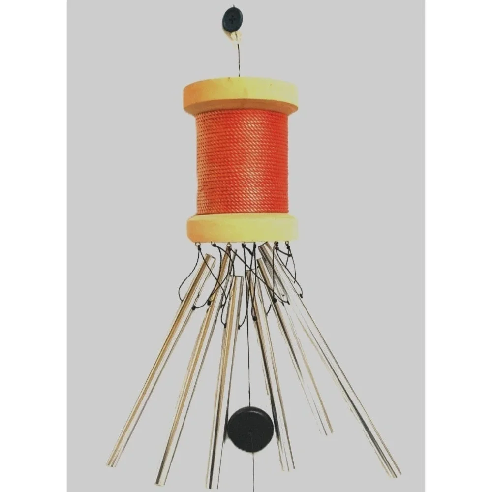 Wind‎ Chime Seamstress Sewing Theme Lg Thread Spool Body Nice Tone 29